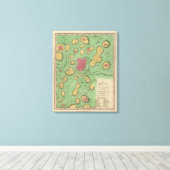 De deelstaat Moriah of Jeruzalem Canvas Afdruk (Insitu (Houten vloer))