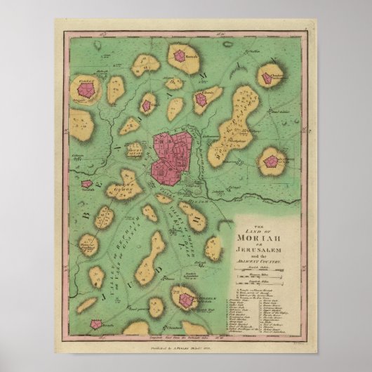 De deelstaat Moriah of Jeruzalem Poster (Voorkant)