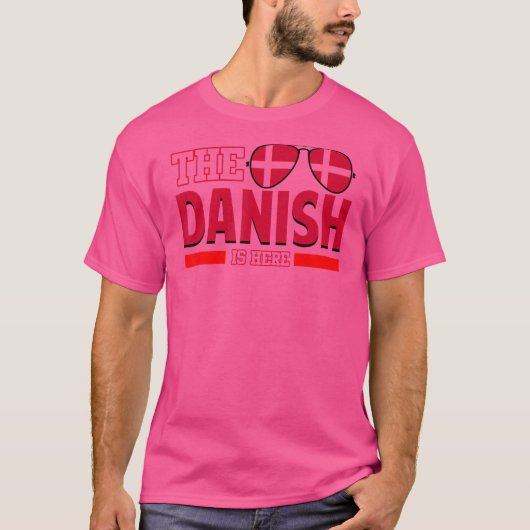 De Deen is hier Dansk Denemarken 1 T-shirt (Voorkant)