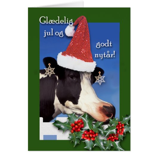 De Deense kerstman Glaedelig jul met Koe (Voorkant)