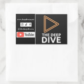 De Deep Dive Podcast Bumpersticker Rechthoekige Sticker (Tas)