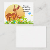 De Deer en haar zoon bedanken jullie kaarten Notitiekaartje (Voorkant / Achterkant)