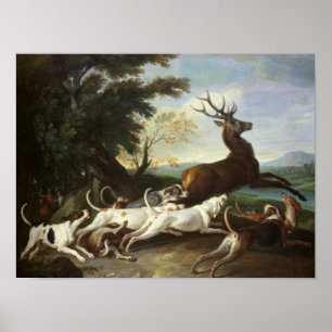 De Deer Hunt, 1718 Poster