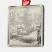De deer Shooting in Gotha Metalen Ornament (Links)