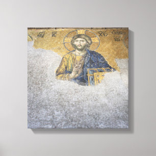 De Deesis Mosiac Upper Gallery Hagia Sophia Canvas Afdruk