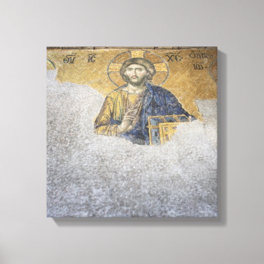 De Deesis Mosiac Upper Gallery Hagia Sophia Canvas Afdruk (Voorkant)