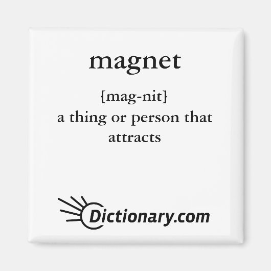 De definitie magneet. magneet (Voorkant)