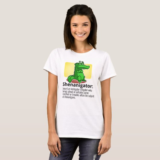 De Definitie Slechte Alligator van de Tekst van de T-shirt (Voorkant volledig)