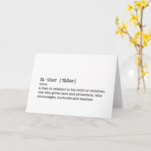 De definitie van een vader; beste vader in de were kaart (Gele Bloem)