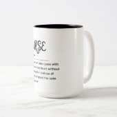 De definitie van een verpleegster deel 2 tweekleurige koffiemok (Voorkant rechts)