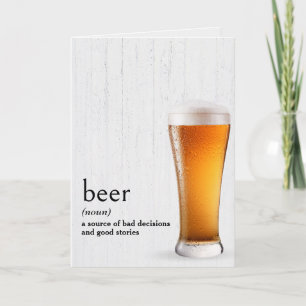 De definitie van het woordenboek van BIER Verjaard Kaart