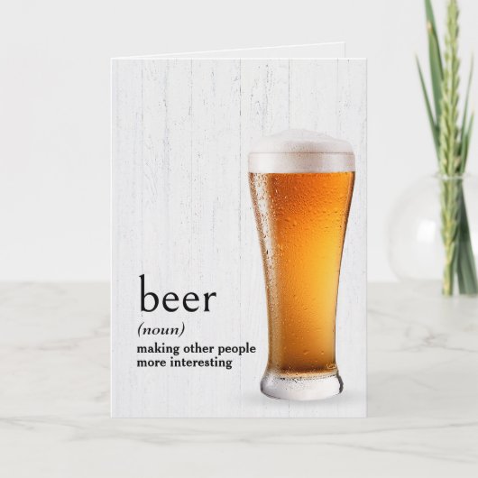 De definitie van het woordenboek van BIER Verjaard Kaart (Voorkant)