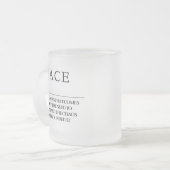 De definitie van Peace Frosted Mok (Voorkant links)