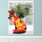 De definitieve Fox Instant Photo Waterverf Canvas Afdruk (Insitu (Houten vloer))