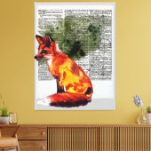 De definitieve Fox Instant Photo Waterverf Canvas Afdruk (Insitu (Woonkamer))