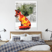De definitieve Fox Instant Photo Waterverf Canvas Afdruk (Insitu (Slaapkamer))