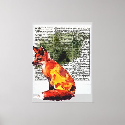 De definitieve Fox Instant Photo Waterverf Canvas Afdruk (Voorkant)