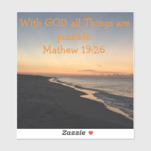 De definitieve sticker met GOD alles is mogelijk.