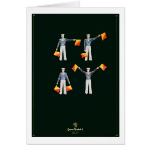 De dekking van het menu van aan boord QE2 (kleuren