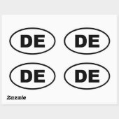 DE Delaware Ovale Sticker (Vel)