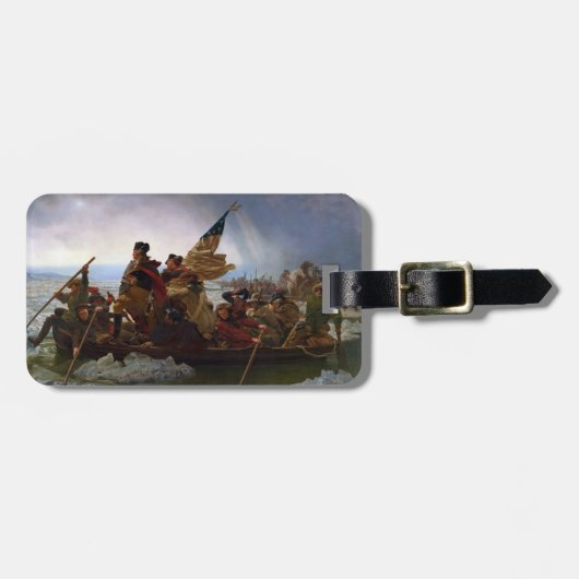 De Delaware overgestoken 1776: Generaal George Was Bagagelabel (Voorkant horizontaal)