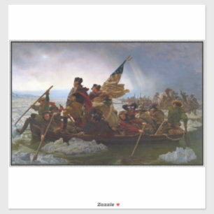 De Delaware overgestoken 1776: Generaal George Was Sticker