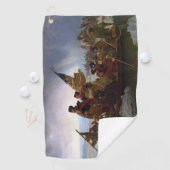 De Delaware oversteken 1776: Generaal George Washi Golfhanddoek (Insitu)