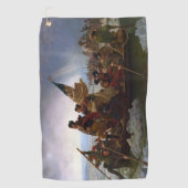 De Delaware oversteken 1776: Generaal George Washi Golfhanddoek (Voorkant)