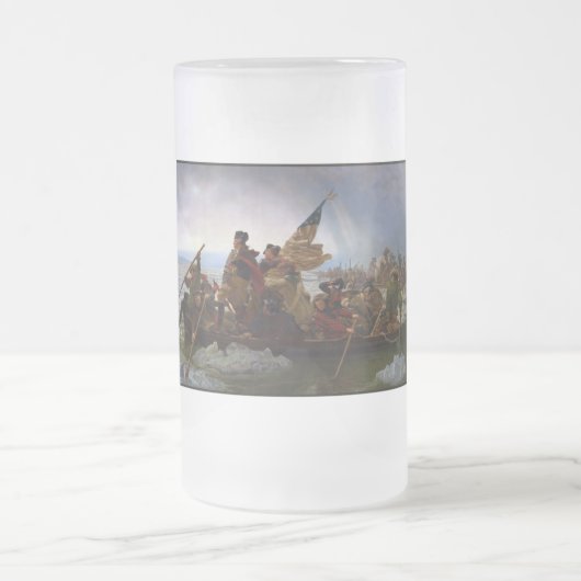 De Delaware oversteken 1776: Generaal George Washi Matglas Bierpul (Center)