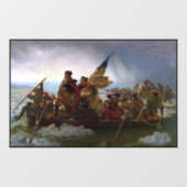De Delaware oversteken 1776: Generaal George Washi Raamsticker (Vel)