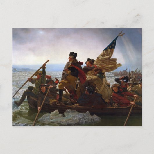 De Delaware River oversteken, George Washington Briefkaart (Voorkant)