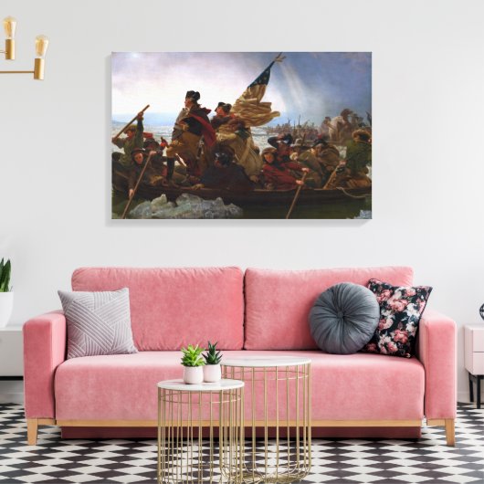 De Delaware River oversteken, George Washington Canvas Afdruk (Insitu (Woonkamer))