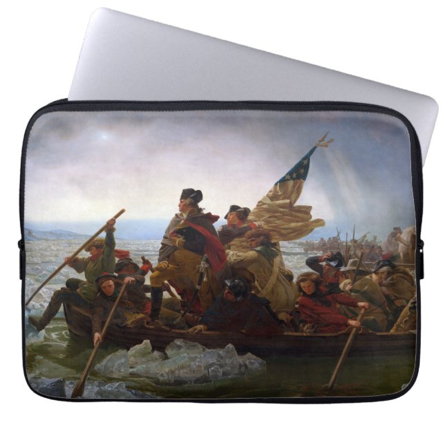 De Delaware River oversteken, George Washington Laptop Sleeve (Voorkant)