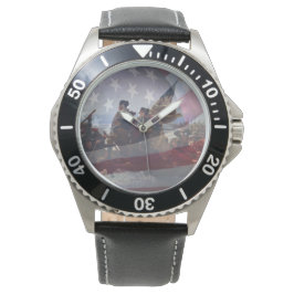 De Delaware River Stretched Canvas oversteken Horloge