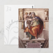 De Delfe sibyl - Fresco Sistine Chapel Briefkaart (Voorkant / Achterkant)