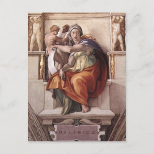 De Delfe sibyl - Fresco Sistine Chapel Briefkaart