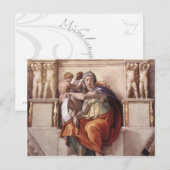 De Delfe sibyl - Fresco Sistine Chapel Briefkaart (Voorkant / Achterkant)