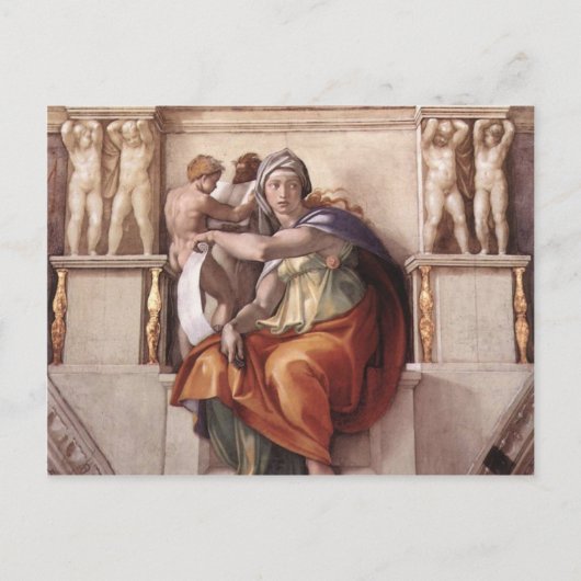 De Delfe sibyl - Fresco Sistine Chapel Briefkaart (Voorkant)