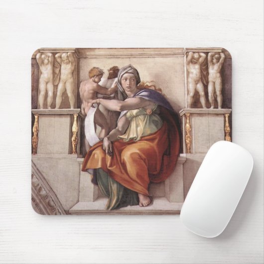 De Delfe sibyl - Fresco Sistine Chapel Muismat (Met muis)