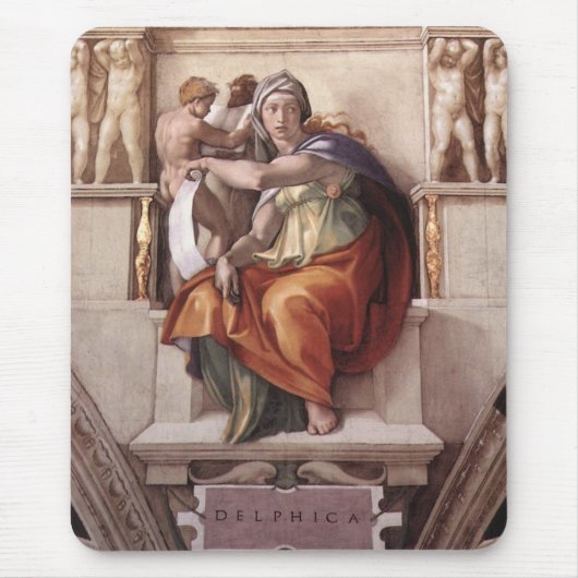 De Delfe sibyl - Fresco Sistine Chapel Muismat (Voorkant)
