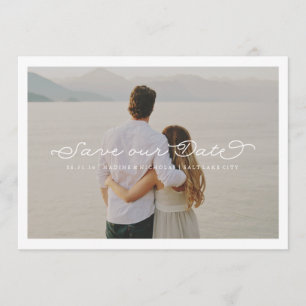De Delicate Liefde bewaart de Overlay van de Wedde Save The Date