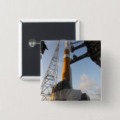De delta IV-raket Vierkante Button 5,1 Cm (Voorkant /achterkant)