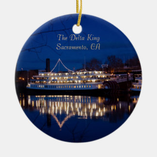 De Delta King 's nachts - Sacramento, CA Keramisch Ornament