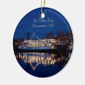 De Delta King 's nachts - Sacramento, CA Keramisch Ornament (Links)