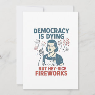 De democratie sterft maar hé, mooie vuurwerk aankondiging