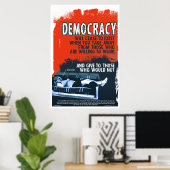 De democratie zal verdwijnen (24x36) poster (Thuiskantoor)