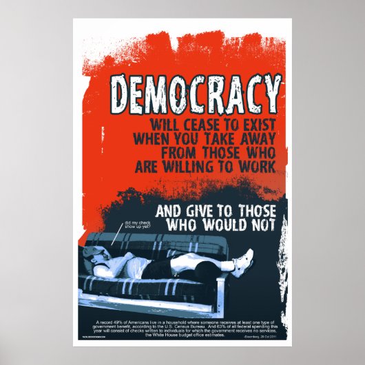 De democratie zal verdwijnen (24x36) poster (Voorkant)
