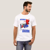 De democratische ezel tegenover de Republikeinse o T-shirt (Voorkant volledig)