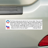 De (democratische) partij — allemaal voor macht! bumpersticker (Op auto)