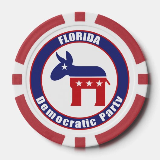 De Democratische Partij van Florida Pokerchips (Voorkant)